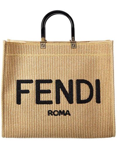 fendi sunshine straw bag